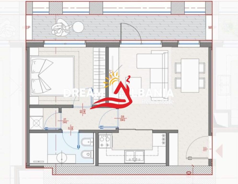 Appartamento 1+1 in Vendita al Complesso Manhattan, Zogu i Zi Tirana (ID 41111603 )