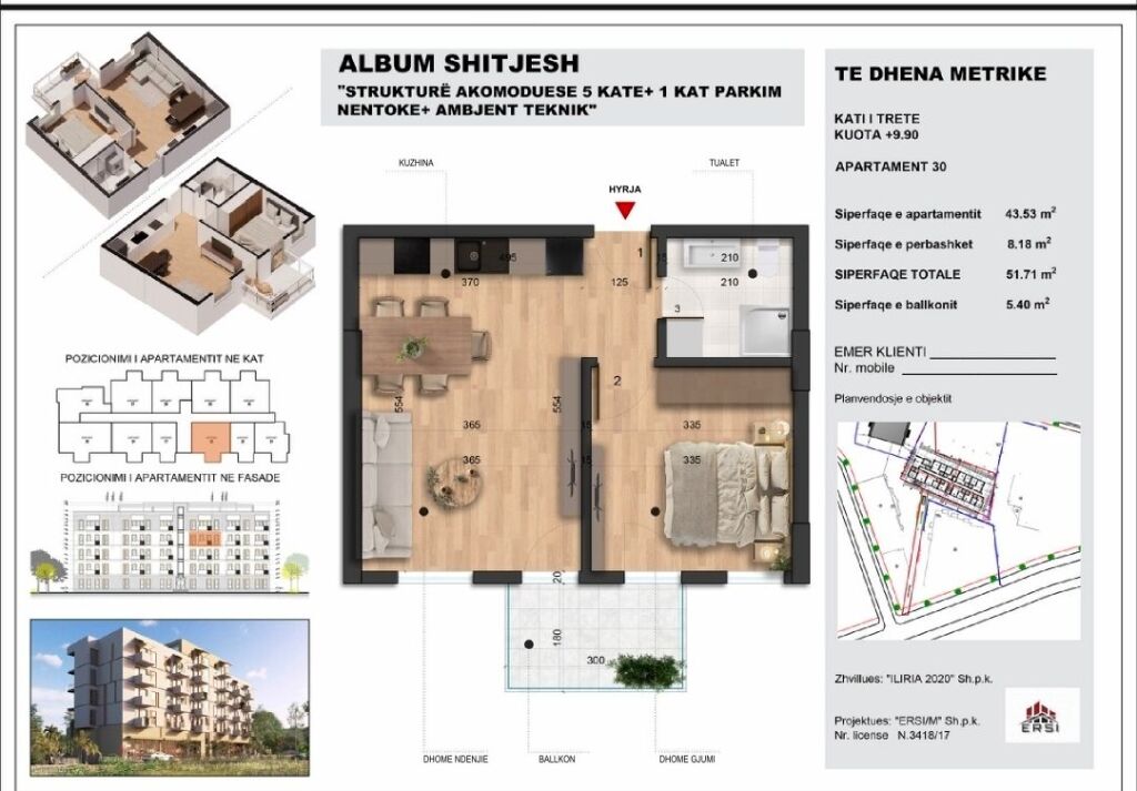 🏡 APARTAMENT 1+1 PËR SHITJE – MALI I ROBIT, GOLEM