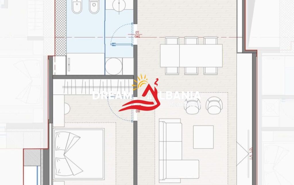 Apartament 1+1 ne Shitje Tek Kompleksi Manhattan, Zogu i Zi Tirane (ID 41111604 )