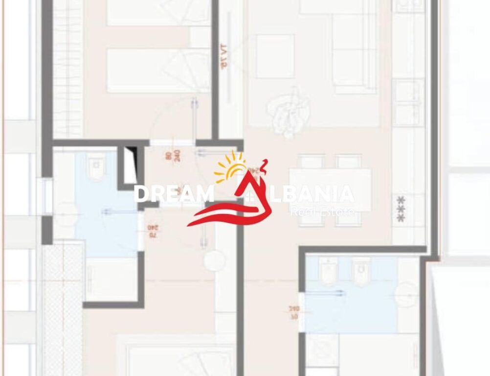 Apartment 2+1+2 for Sale at Manhattan Complex, Zogu i Zi Tirana (ID 41212285 )