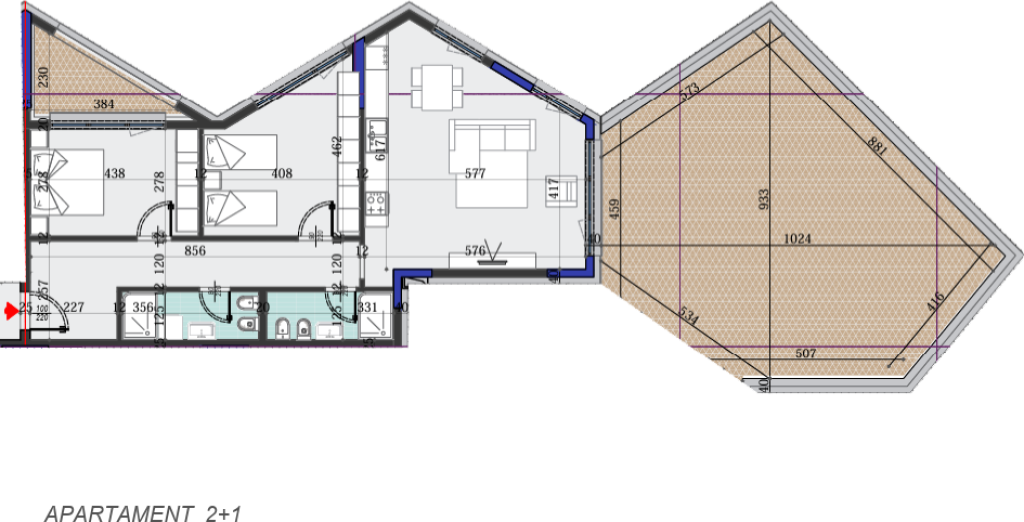 ✅ APARTMENT 2+1+2 WITH VERANDA FOR SALE | Colonnade Residence