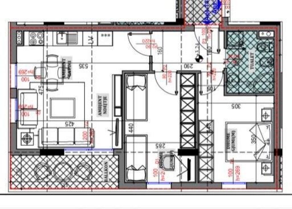 Shitet apartament 2+1 ne sauk 157.000€