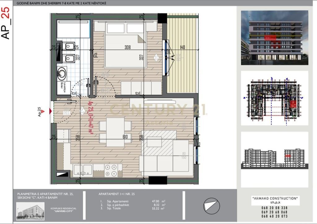 Apartament modern 1+1, i pozicionuar në kompleksin rezidencial Univers City