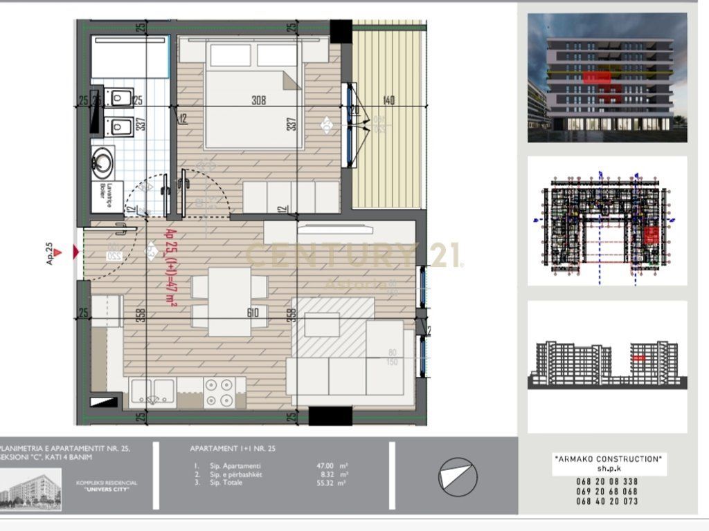 Apartament modern 1+1, i pozicionuar në kompleksin rezidencial Univers City