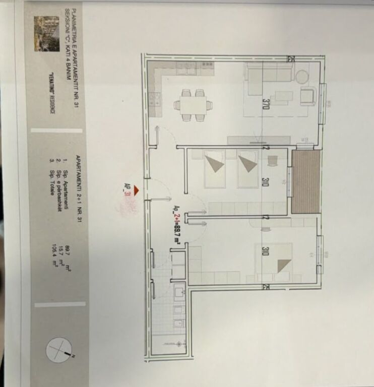 Vendita | Apartament 2 + 1 | Rruga Skënderbeu | 86500 €