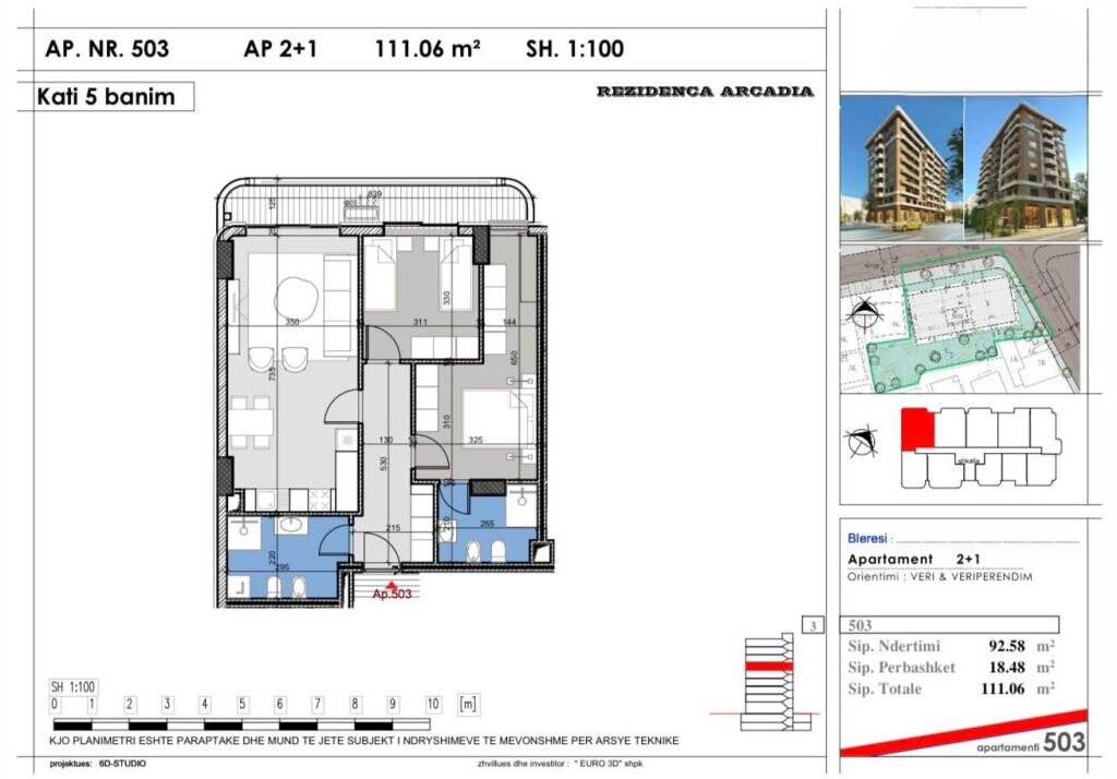 APARTAMENT PER SHITJE 2+1. RR E DIBRES