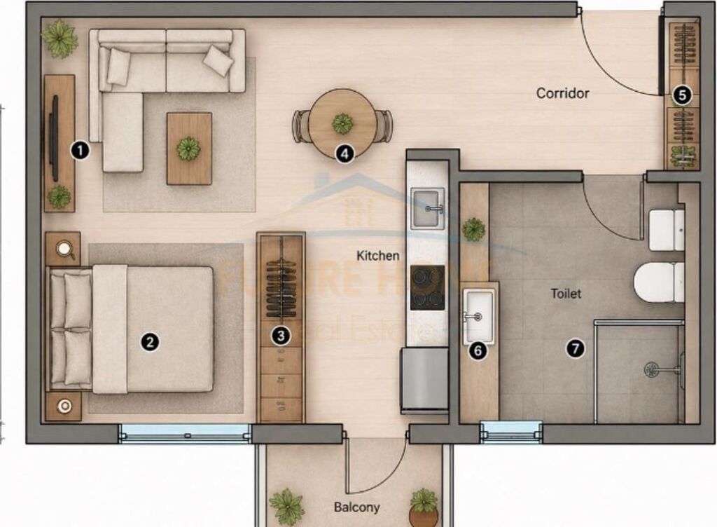For sale, Studio/Apartment, 21 Dhjetori (Mozaiku), Tirana.