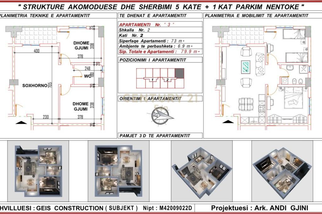 2 Apartament 2+1 Në Shitje ne Seluna Residence – Mali i Robit !