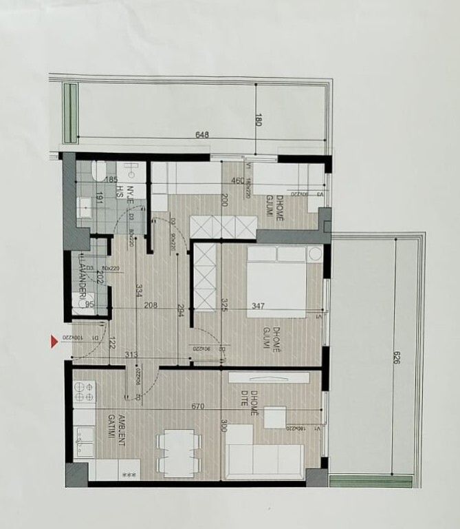 Ish Fusha Aviacionit -Apartment 2+1+2