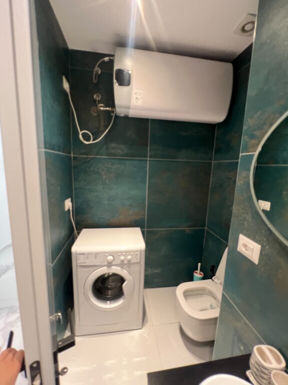 Apartment 1+1 for rent on Dritan Hoxha Street, near Aura Complex   Area: 50m2 Floor: 2 (with elevator) Fully furnished  1000 lek/month administration fee   Location: Near Aura Complex Price: 550€/month