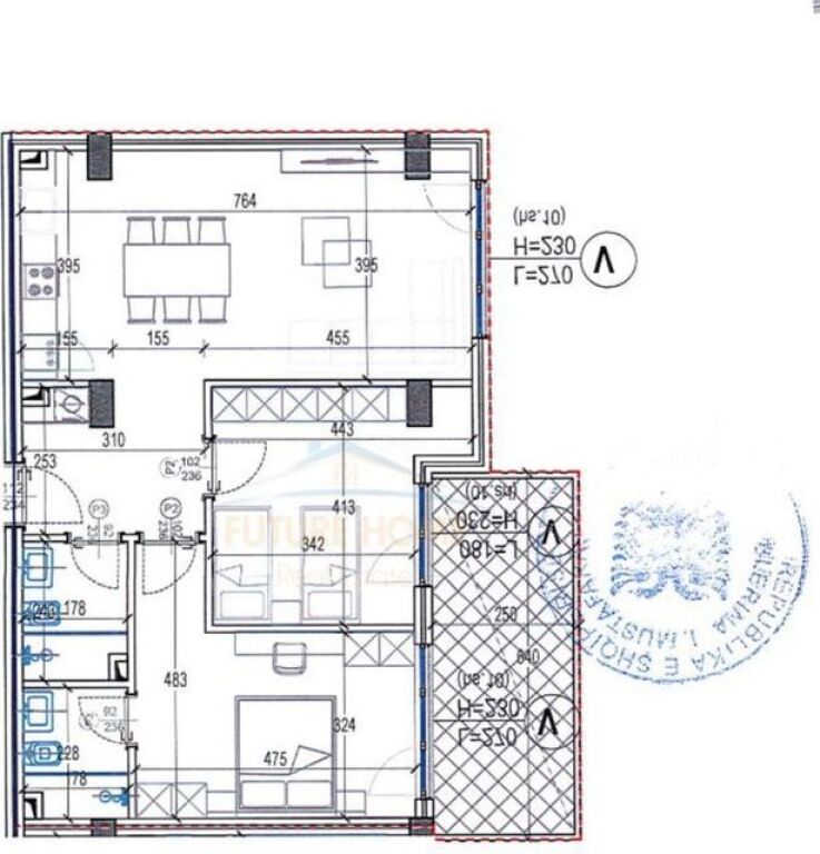 Shitet,Apartament 2+1+2,Rezidenca Kodra e Diellit 2