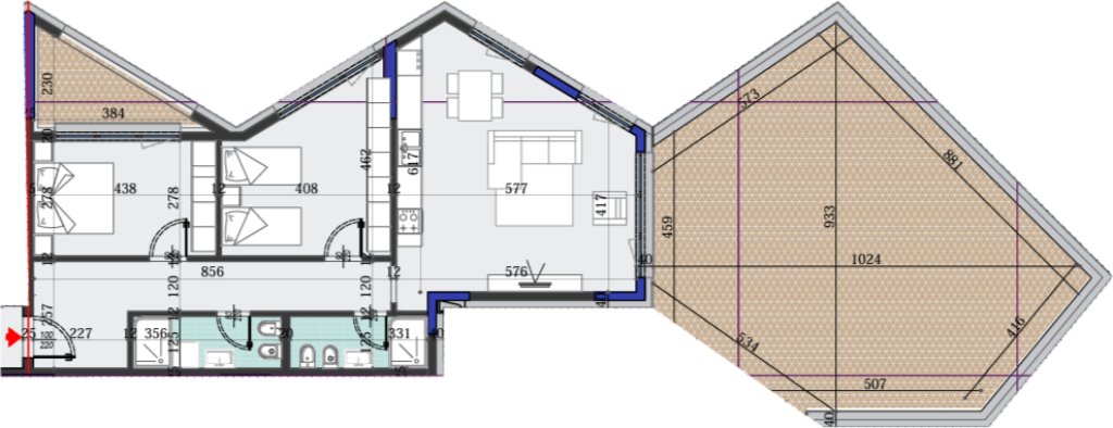 ✨Apartment 2+1+2 with Panoramic Veranda for Sale – Colonnade Residence ✨
