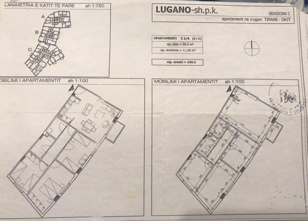 Apartment for sale Tirana, Fresk 3+1+2 155000