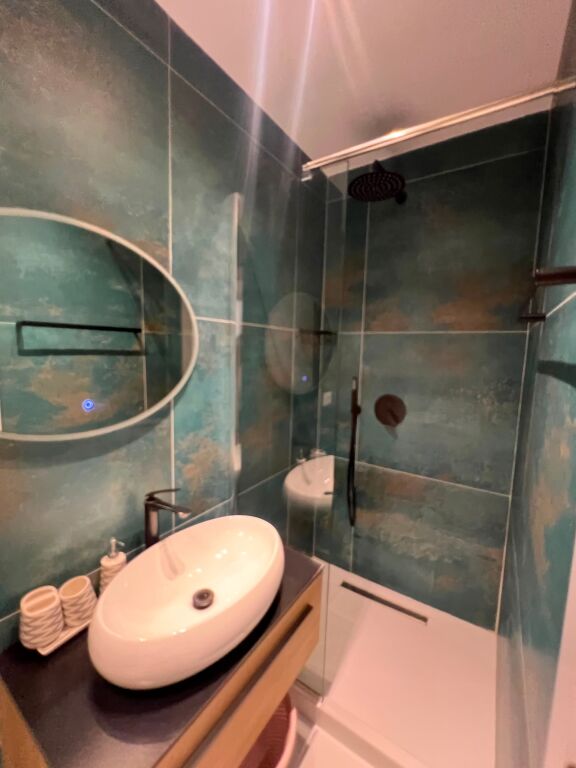 Apartment 1+1 for rent on Dritan Hoxha Street, near Aura Complex   Area: 50m2 Floor: 2 (with elevator) Fully furnished  1000 lek/month administration fee   Location: Near Aura Complex Price: 550€/month