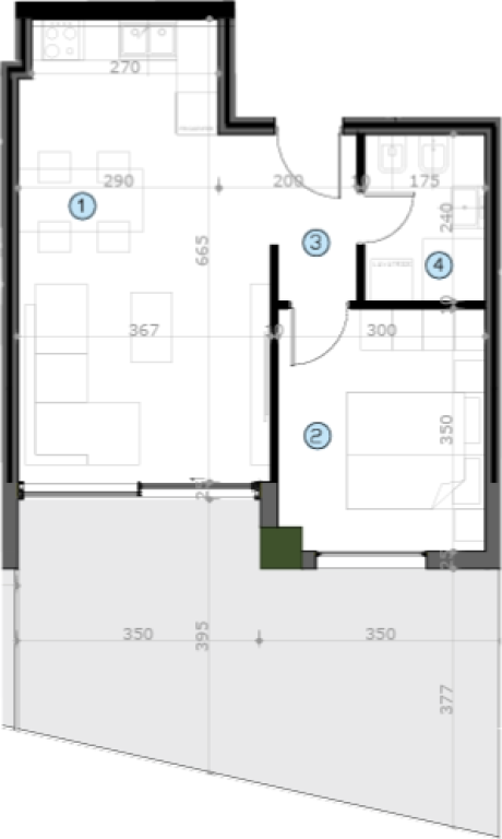 🏢 Appartamento 1+1 con balcone in Vendita – Moa Residence | Vicino Casa Italia📍