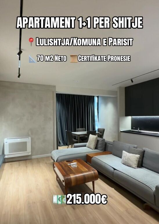 Shitet apartament 1+1 tek Komuna e Parisit , prane Lulishtes .