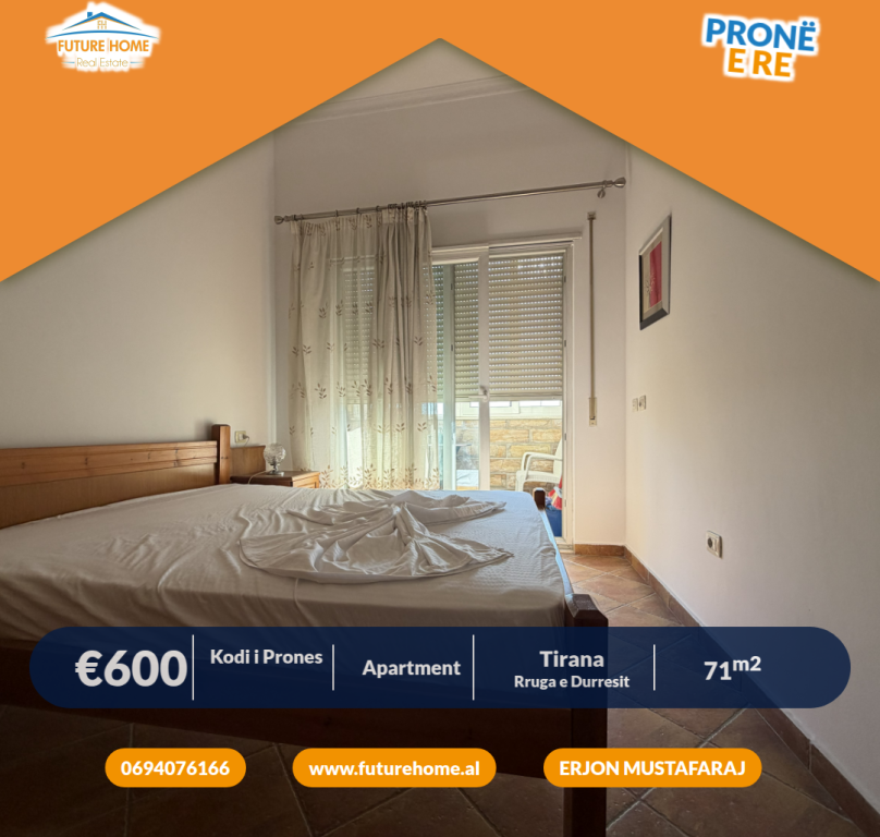 Qera, Apartament 1+1, Blloku i Ambasadave