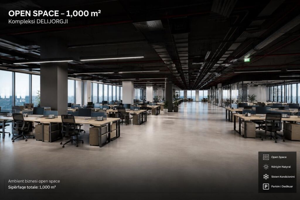 🏢 BUSINESS PREMISES OPEN SPACE FOR RENT – DELIJORGJI COMPLEX
