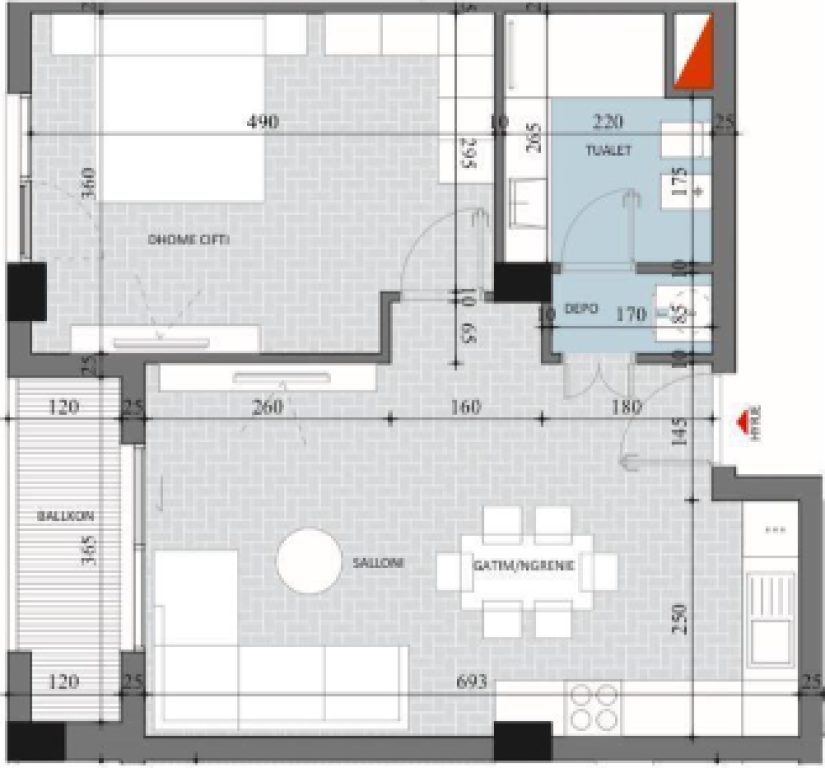 🔥 APPARTAMENTO 1+1 IN VENDITA – RESIDENZA DIELLON 2, PASKUQAN