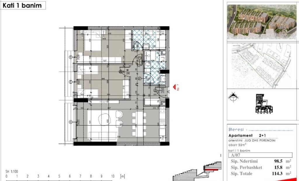Shitje | Apartament 2 + 1 | Dream House Residence / prane Liqenit Artificial | 251460 €