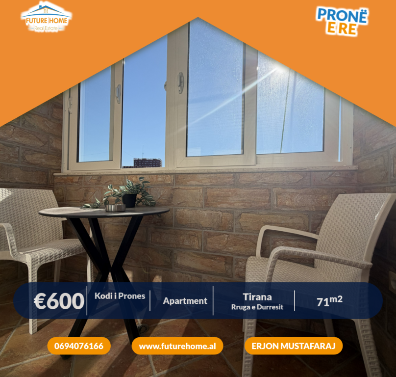 Qera, Apartament 1+1, Blloku i Ambasadave