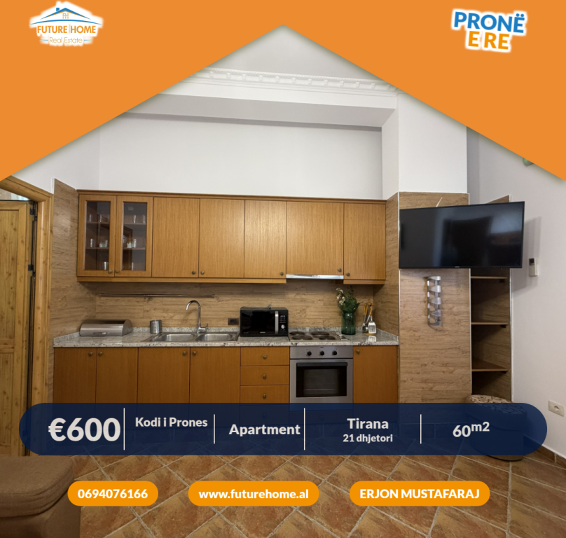 Qera, Apartament 1+1, Blloku i Ambasadave