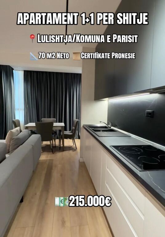 Shitet apartament 1+1 tek Komuna e Parisit , prane Lulishtes .