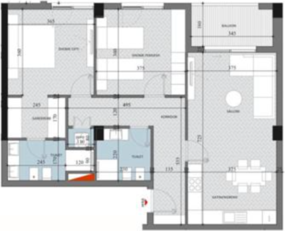 🔥 APPARTAMENTO 2+1+2 IN VENDITA – 📍 RESIDENZA DIELLON 2, PASKUQAN