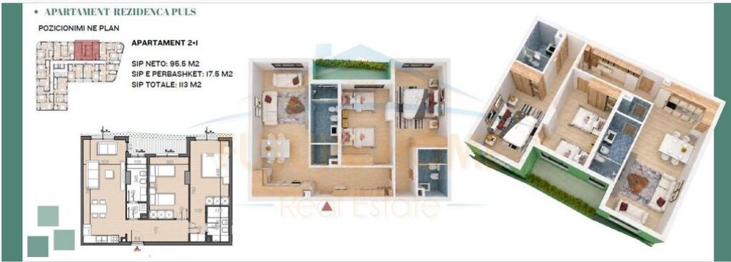 Shitet, Apartament, 2+1, Rezidenca Puls, Rruga e Dibres