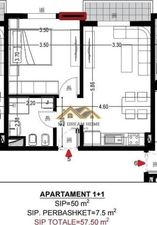 FOR SALE APARTMENT 1+1 GOLEM NEW CONSTRUCTION