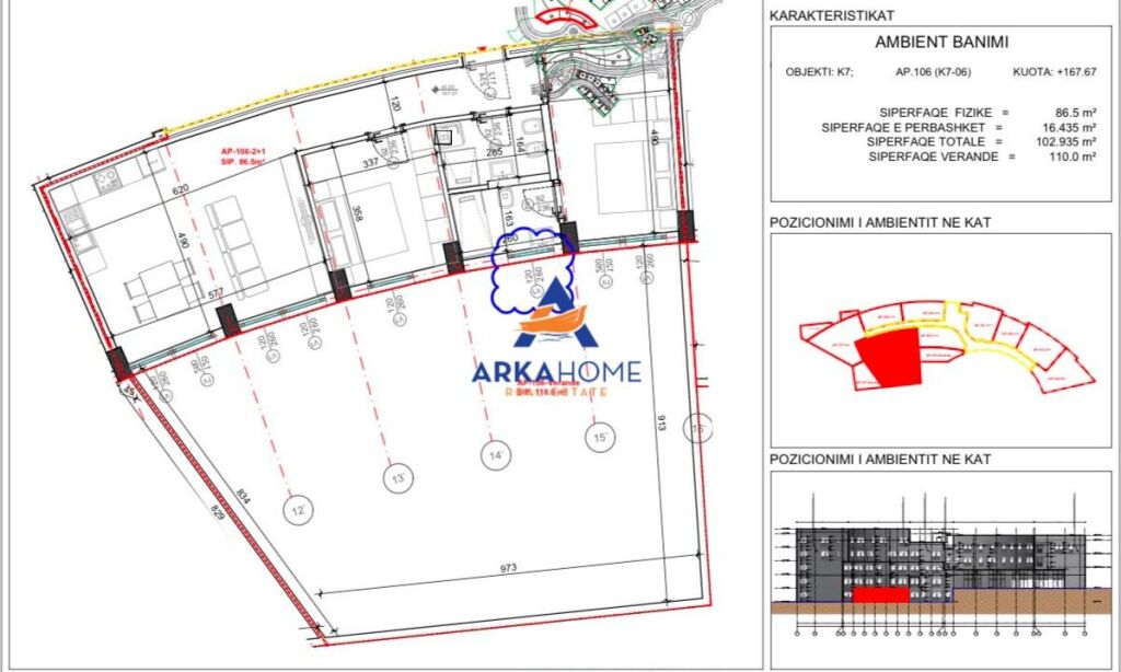 SHITET APARTAMENT 2+1+VERAND "KODRA E DIELLIT 2" 190.350 EURO