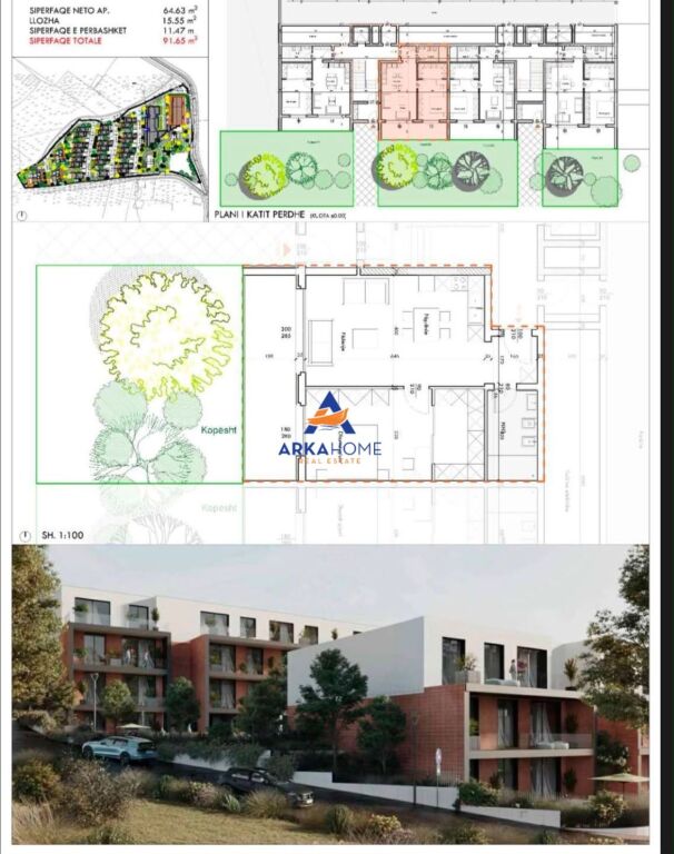 FOR SALE APARTMENT 1+1+ VERANDA "ROSE GARDEN , FARKE" 165.600 EURO