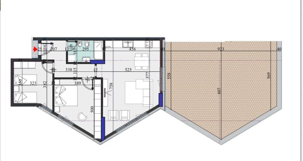 2+1 apartment for sale at Colonnade Residence near Zogu te Zi.