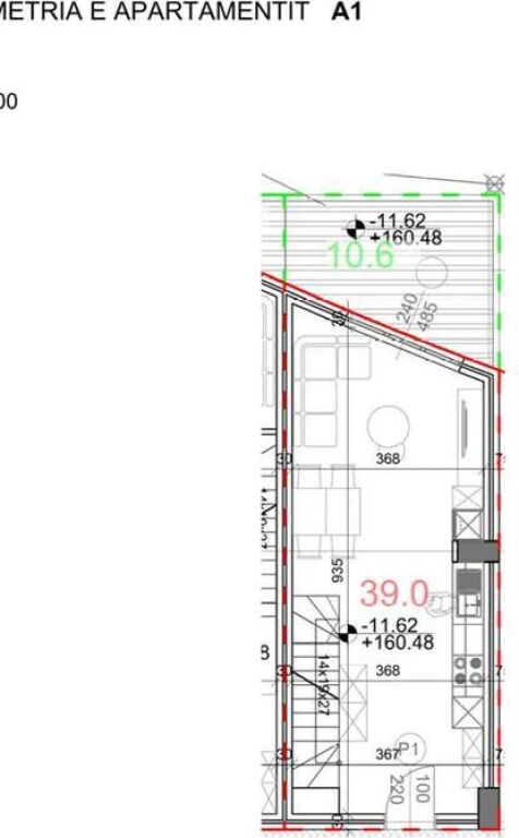 DUPLEX 1+1+VERANDA FOR SALE / KODRA E DIELLIT 2 134,000 €