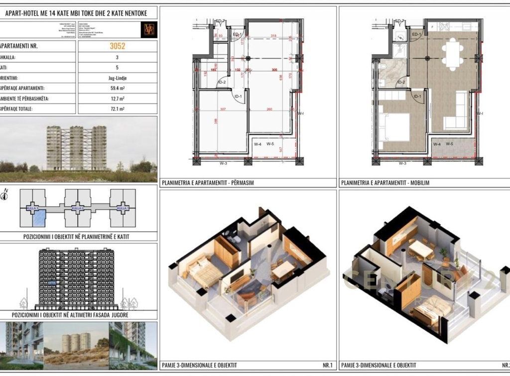 EXCLUSIVE!! 1+1 APARTMENT FOR SALE, THREE GARDENS RESIDENCE, QERRET!