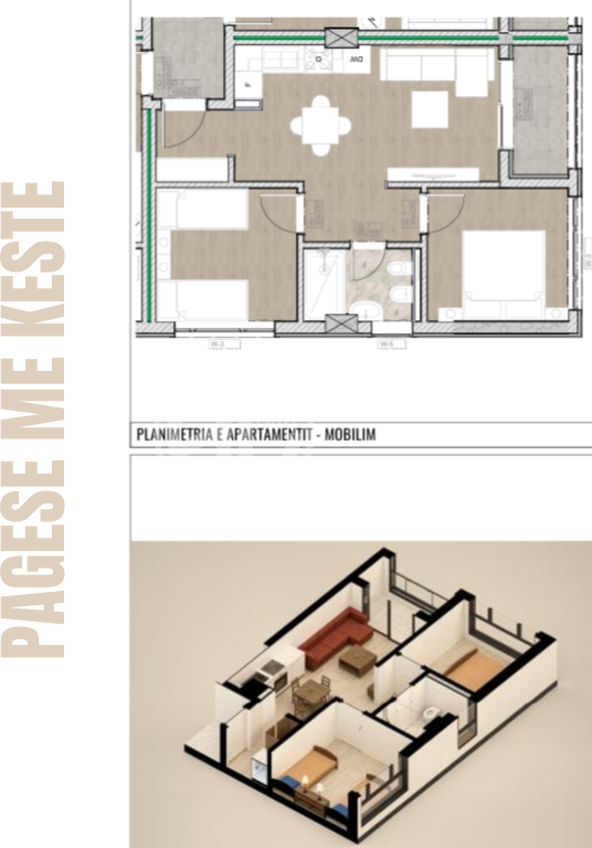 🏡 Apartament 2+1 për shitje në Golem