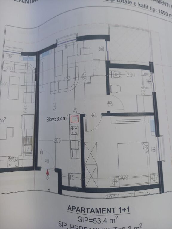 APARTAMENT 1+1 PER SHITJE NE GOLEM, PERBALL HOTEL FLOWER – PALLAT I RI 2025!!!