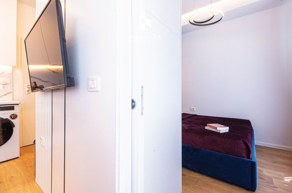 🏠 In Affitto: Appartamento 1+1 📍Ali Demi (Complesso Mangalem) – 40.000 Lek/Mese – Edificio 2022 – 4° Piano – 39 m² – (Arredato e Progettato da un Architetto) 🔥