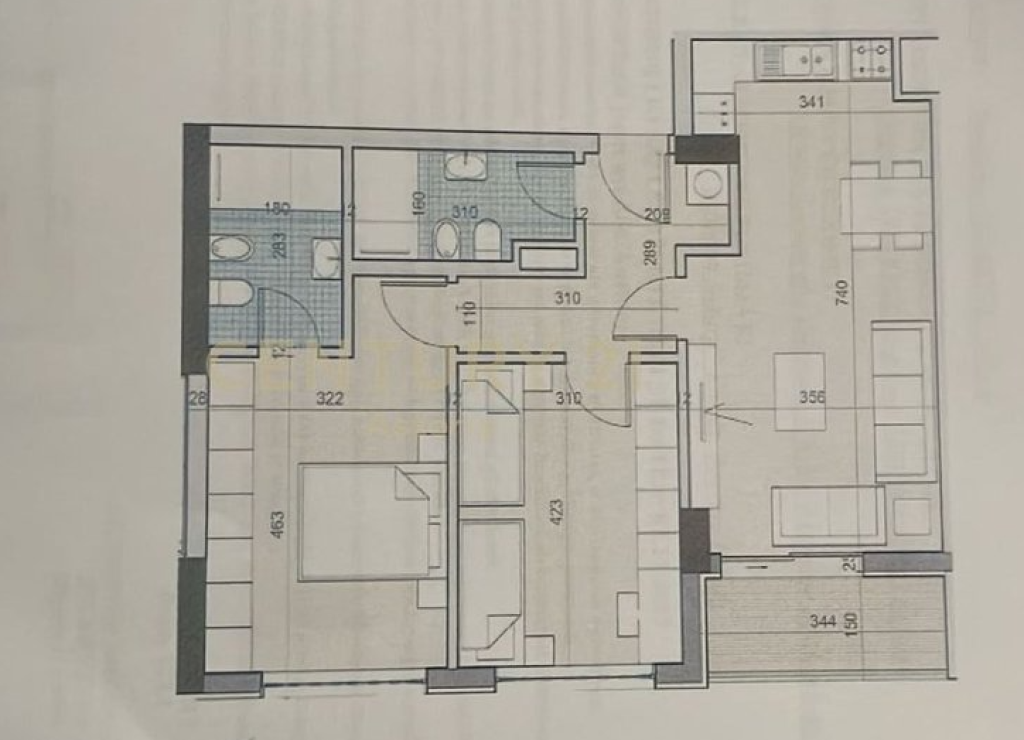 Shitet apartament 2+1+2 te University City, pranë QTU!
