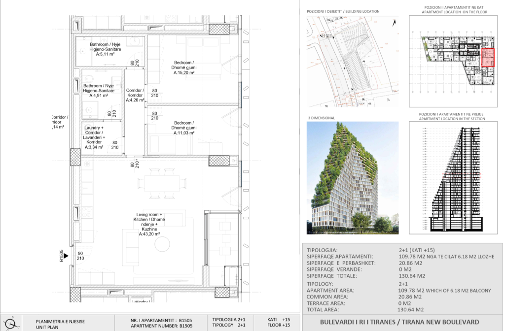 Sale | Apartament 2 + 1 | New Boulevard Tower | 310000 €