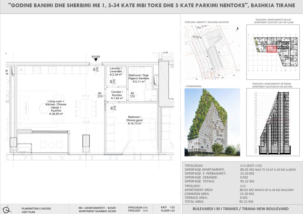 Sale | Apartament 1 + 1 | New Boulevard Tower | 225000 €