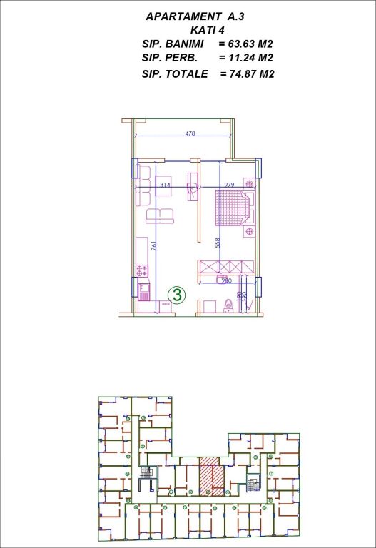 APARTAMENT PER SHITJE 1+1 SHENGJIN