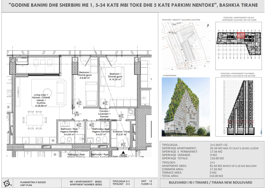 Vendita | Apartament 2 + 1 | New Boulevard Tower | 259999 €