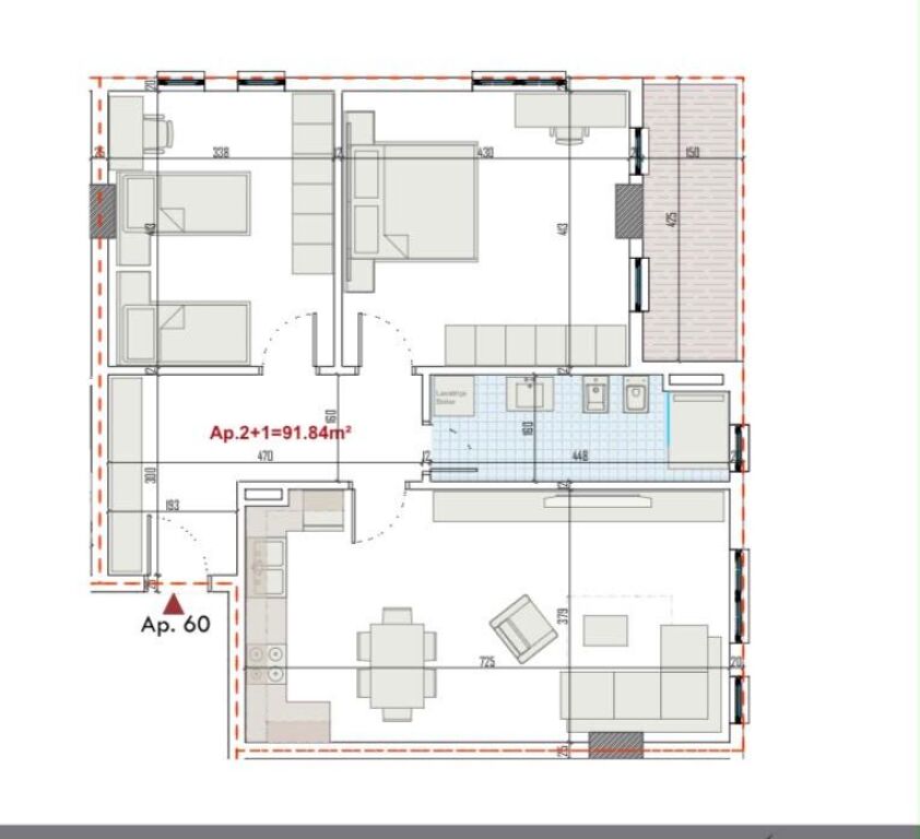 Shitet Apartament 2+1 në Paskuqan – Kompleksi Ringside