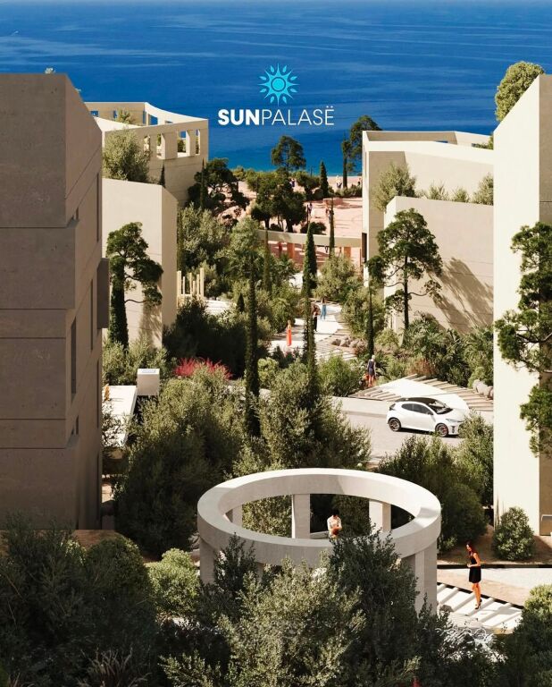 🌊 Apartment 1+1 with balcony for sale - at Sun Palace, Palasë!🌊