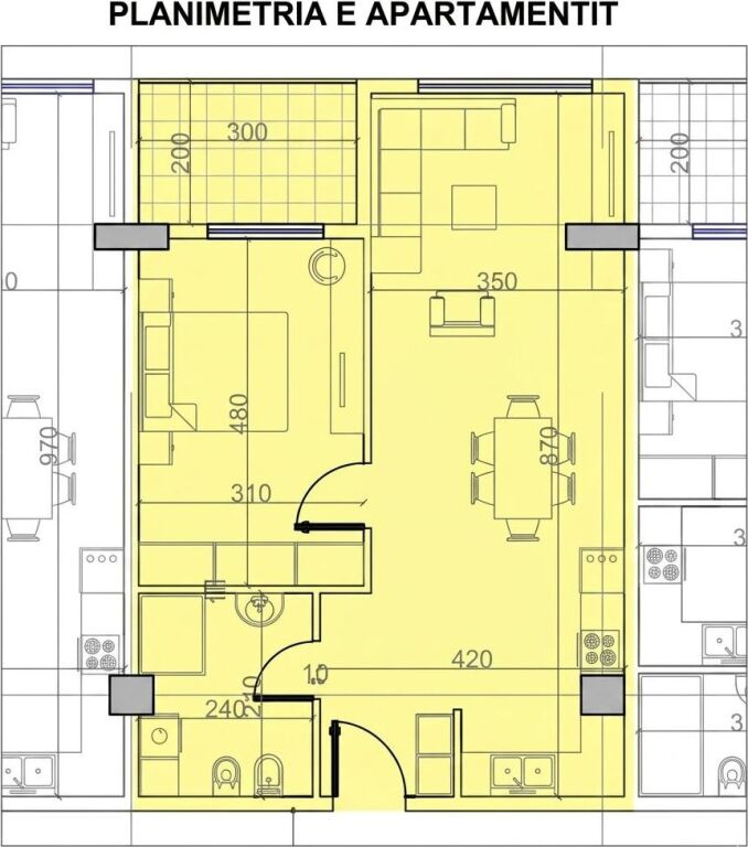 Apartament per shitje 1+1 ne Paskuqan rezidenca Belfiore