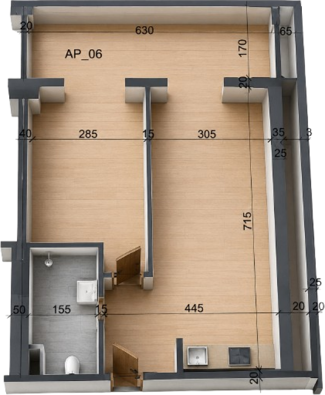 Shitet Apartament 1+1 në Kompleksin Vienna, Golem