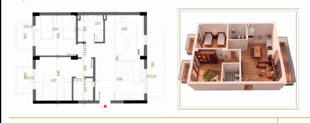 VENDESI APPARTAMENTO 2+1+2 TEG 195.500 EURO FH-84840