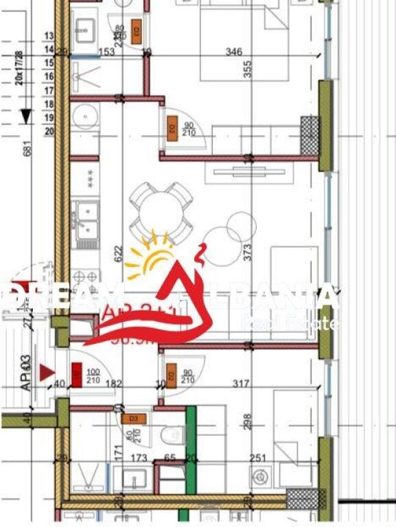 Appartamento 2+1+2 In Vendita Dhermi (ID 41212302)