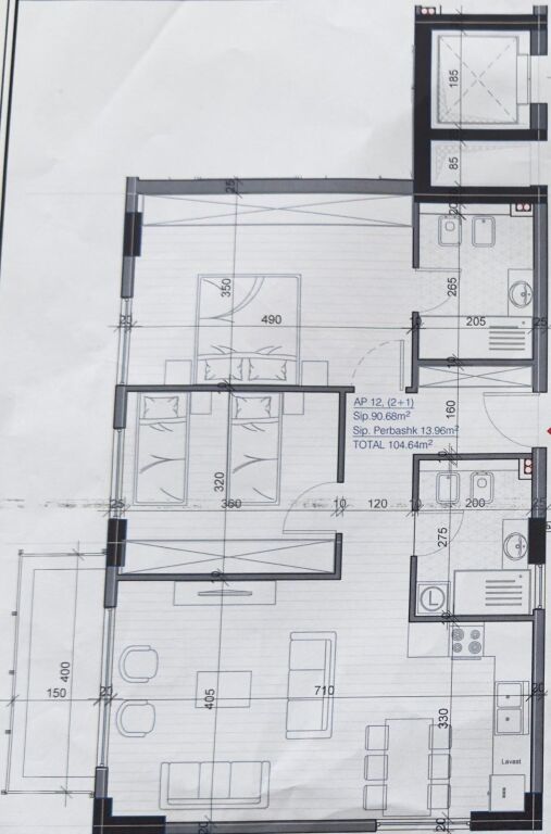 🏡 Shitet apartament 2+1+2 te Liqeni i Thatë – Kompleksi "FZ Construction"